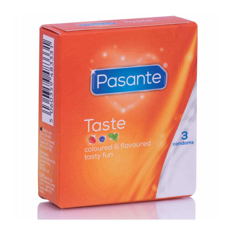 PASANTE - CONDOMS FLAVORS 3 UNITS