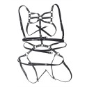 SUBBLIME - BODY HARNESS ADJUSTABLE STRAPS LEATHER BLACK ONE SIZE