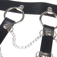 SUBBLIME - CHEST HARNESS LEATHER CHAINS BLACK ONE SIZE