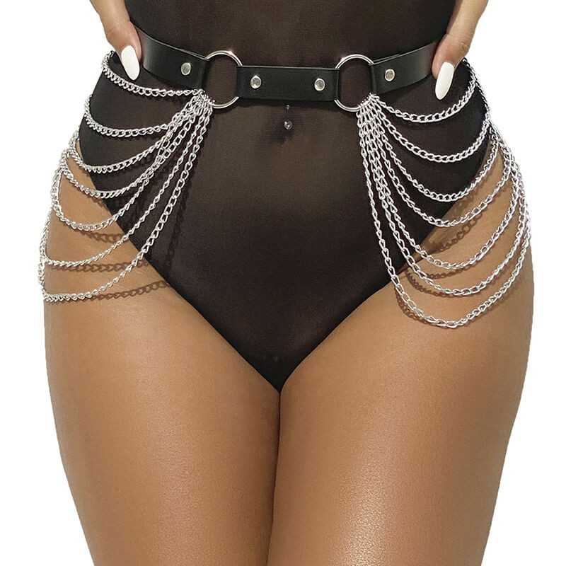 SUBBLIME - CHAÎNE CUIR CEINTURE NOIRE TAILLE UNIQUE SUBBLIME - CHAÎNE CUIR CEINTURE NOIRE TAILLE UNIQUE