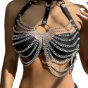 SUBBLIME - CHEST HARNESS WITH BIG RING CHAINS ONE SIZE