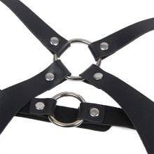 SUBBLIME - GANZKÖRPERHARNESS MIT LEDERSCHNALLEN SCHWARZ EINE