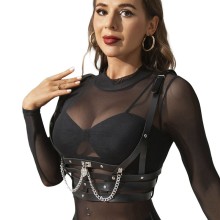 SUBBLIME - CORSET HARNESS WITH CHAINDETAIL ONE SIZE