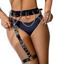 SUBBLIME - GÜRTEL UND STRUMPFBAND MIT RINGEN UND KETTE DETAIL