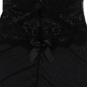 SUBBLIME - BABYDOLL TULLE FABRIC WITH LACE AND FLOWER DETAIL BLACK S/M