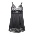 SUBBLIME - BABYDOLL COM PEITO ESTAMPADO FLORAL PRETO L/XL