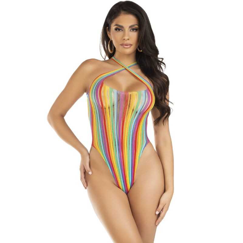 LEG AVENUE - BODY CROISÉ MULTICOLORE LEG AVENUE - BODY CROISÉ MULTICOLORE