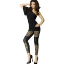 CHILIROSE - CR 3390 LEGGINS SCHWARZ LEOPARD S/M