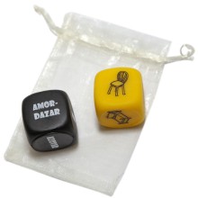 DIABLO PICANTE - SACO DE JOGO COM DADOS DE SADO 3 MM x 3 MM +