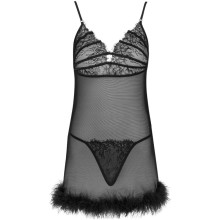 LIVCO CORSETTI FASHION - ZERUNAM SET BABYDOLL + BLACK THONG