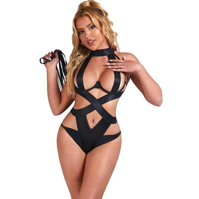 SUBBLIME - CORPO HALTER SEXY COM ARNÊS PRETO L/XL SUBBLIME - CORPO HALTER SEXY COM ARNÊS PRETO L/XL