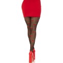 LEG AVENUE - BAS TAUPES CERISE NOIRE