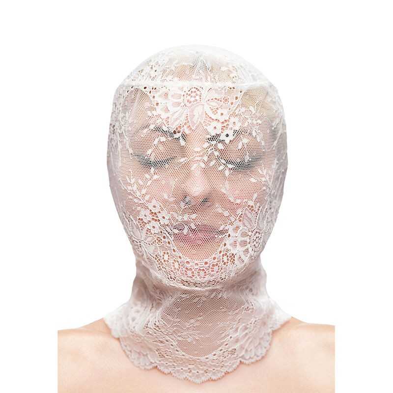 NS NOVELTIES - FETISH FASHION LACE HOOD WHITE