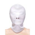 NS NOVELTIES - FETISH FASHION CLOSED ZIPPERED MOUTH HOOD NYLON WHITE