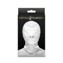 NS NOVELTIES - FETISH FASHION CLOSED ZIPPERED MOUTH HOOD NYLON WHITE