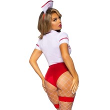 LEG AVENUE - SEXY NURSE COSTUME RED/WHITE M