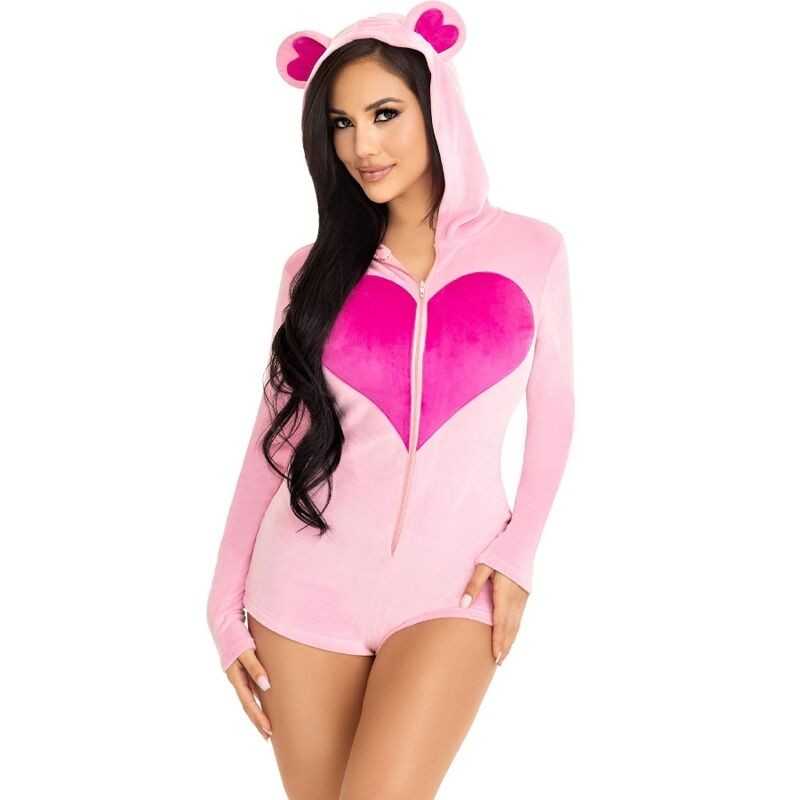 LEG AVENUE - BODY URSO DE VELUDO ROSA S