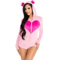 LEG AVENUE - BODY URSO DE VELUDO ROSA M