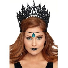 LEG AVENUE - CROWN WITH GLITTER AND JEWEL BLACK