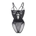 SUBBLIME - 954055 SEXY SPITZEN-BODY SCHWARZ S/M