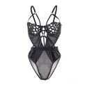 SUBBLIME - 954055 SEXY LACE BODYSUIT BLACK S/M