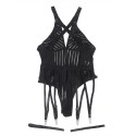 SUBBLIME - 954147 BODY MIT STRUMPFGÜRTEL SCHWARZ S/M
