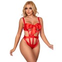 SUBBLIME - 954475 SEXY OPENWORK BODY WITH BOW RED L/XL