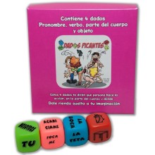 DIABLO PICANTE - GIOCO A 4 DADI DI PRONOME, VERBO, PARTE DEL CORPO E LUOGO