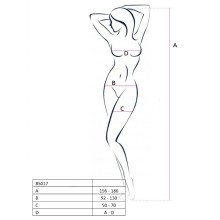 PASSION - WOMAN BS017 BODYSTOCKING BIANCO TAGLIA UNICA