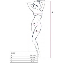 PASSION - WOMAN BS020 BODYSTOCKING PRETO TAMANHO ÚNICO