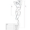 PASSION - FEMME BS025 BODYSTOCKING NOIR STYLE ROBE TAILLE UNIQUE