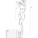 PASSION - WOMAN BS027 SCHWARZES KLEIDERBodystocking, Einheitsgröße