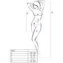 PASSION - FEMME BS027 BODYSTOCKING BLANC STYLE ROBE TAILLE