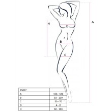 PASSION - FEMME BS027 BODYSTOCKING BLANC STYLE ROBE TAILLE