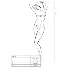 PASSION - DONNA BS031 BODYSTOCKING NERO TAGLIA UNICA