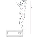 PASSION - WOMAN BS031 WEISSER BODYSTOCKING, EINE GRÖSSE