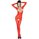 PASSION - FEMME BS031 BODYSTOCKING ROUGE TAILLE UNIQUE