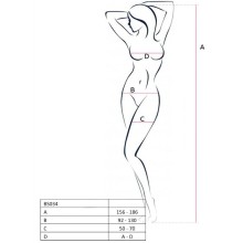 PASSION -DONNA BS034 BODYSTOCKING NERO TAGLIA UNICA