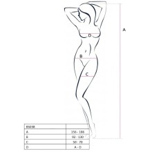 PASSION - WOMAN BS038 BODYSTOCKING BIANCO TAGLIA UNICA