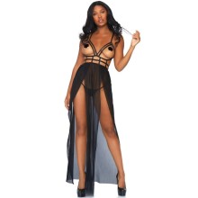 LEG AVENUE - CAGE MAXIKLEID UND TANGA S/M