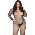 LEG AVENUE - CRYTALIZED NET BODY STOCKING 1X-2X