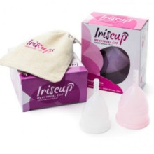 IRISCUP - COPPA MESE GRANDE ROSA + SACCHETTO STERILIZZATORE GRATUITO