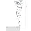 PASSION - WOMAN BS054 WEISSER BODYSTOCKING, EINE GRÖSSE