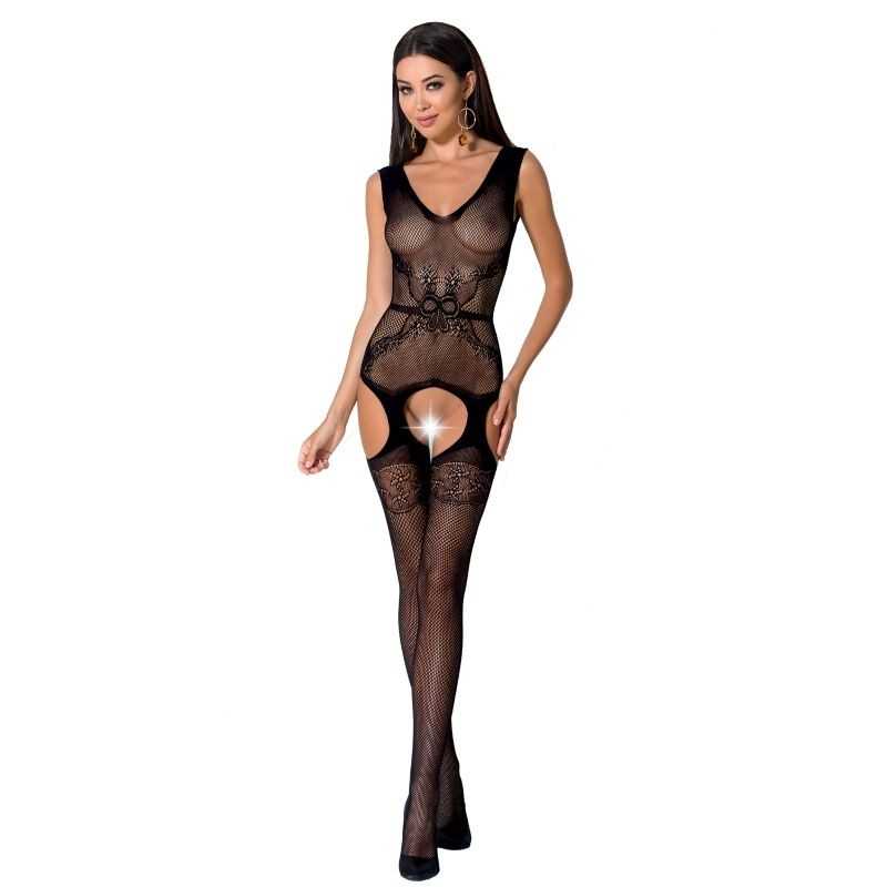 PASSION - WOMAN BS062 BODYSTOCKING SCHWARZ EINE GRÖSSE