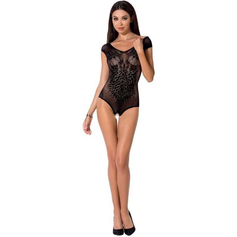 PASSION WOMAN BS064 BODYSTOCKING BLACK ONE SIZE