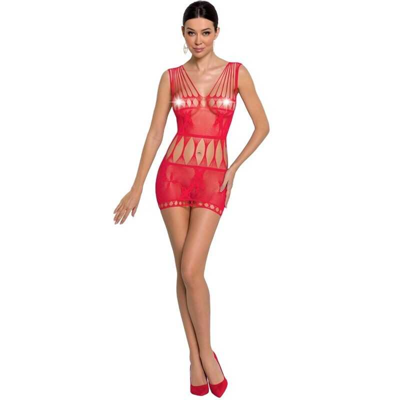 PASSION - WOMAN BS090 ROTER BODYSTOCKING, EINE GRÖSSE