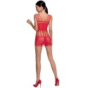 PASSION - WOMAN BS090 BODYSTOCKING ROSSO TAGLIA UNICA