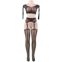 QUEEN LINGERIE - TOP BODYSTOCKING MANICA LUNGA S/L