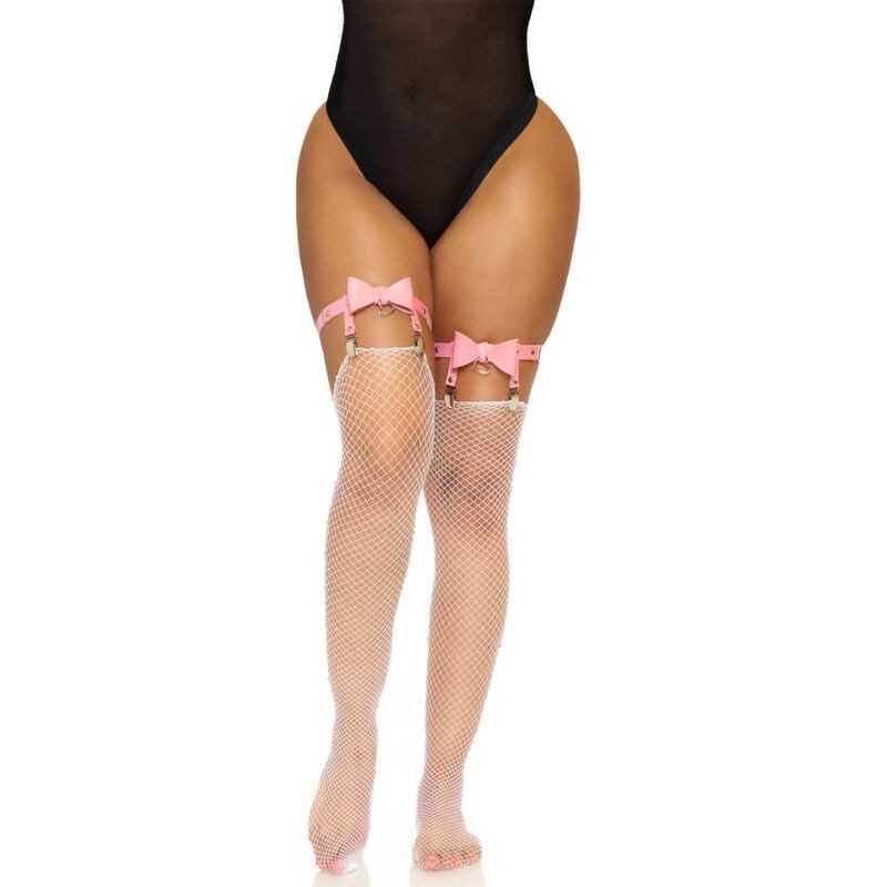 LEG AVENUE - VEGAN LEATHER TIGH HIGH GARTER ONE SIZE - PINK LEG AVENUE - VEGAN LEATHER TIGH HIGH GARTER ONE SIZE - PINK