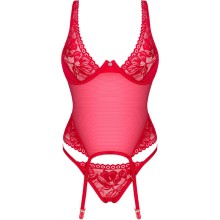 OBSESSIVE - LACELOVE CORSET RED XS/S